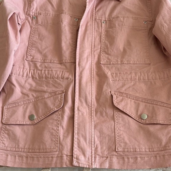 Time and Tru Pink Utility Jacket size small (4-6) - Picture 4 of 7
